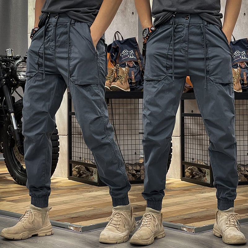 MEN'S DISTRESSED SLIM FIT BIKER JEANS