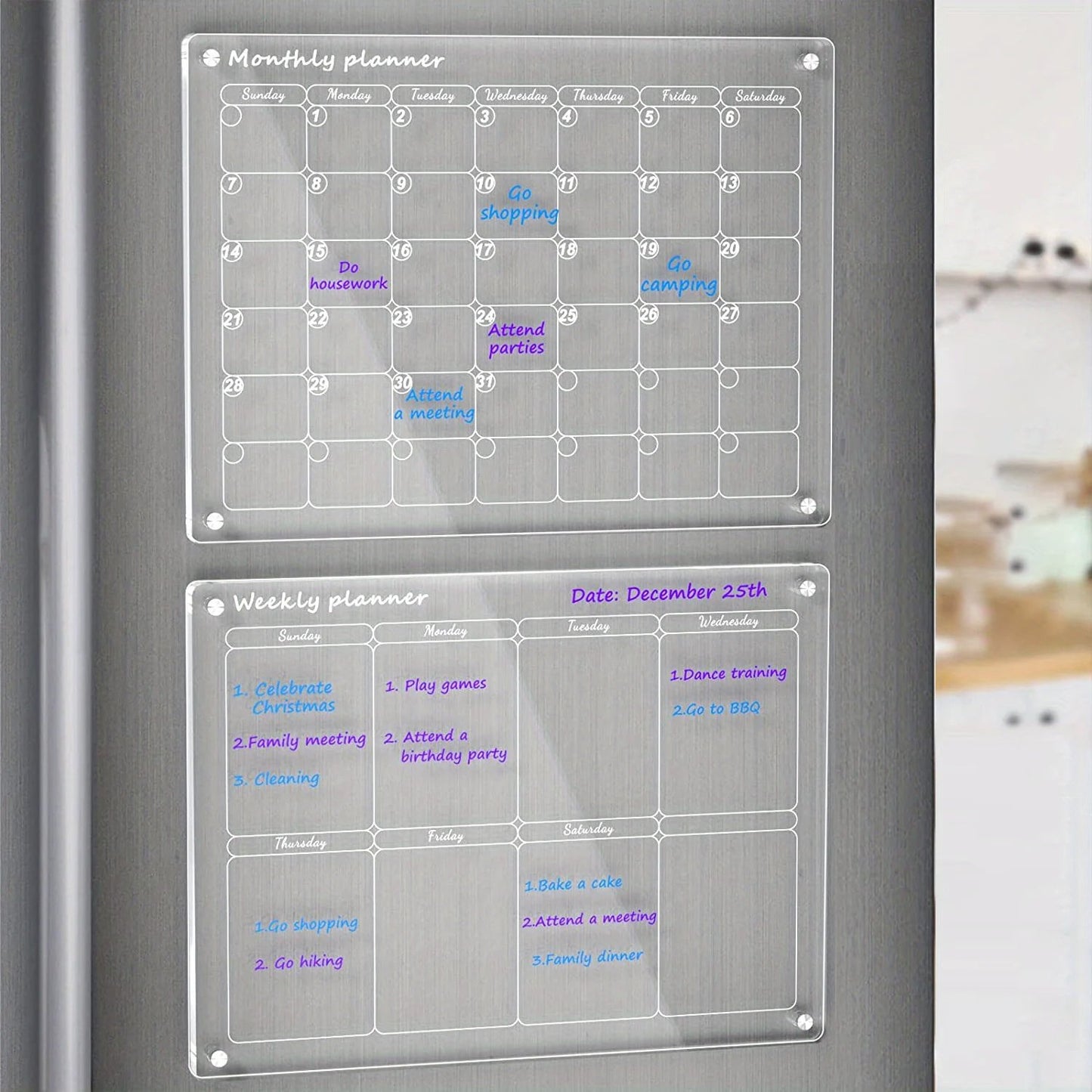 😍📆Magnetic Schedule Planner For Fridge[Permanently reusable]