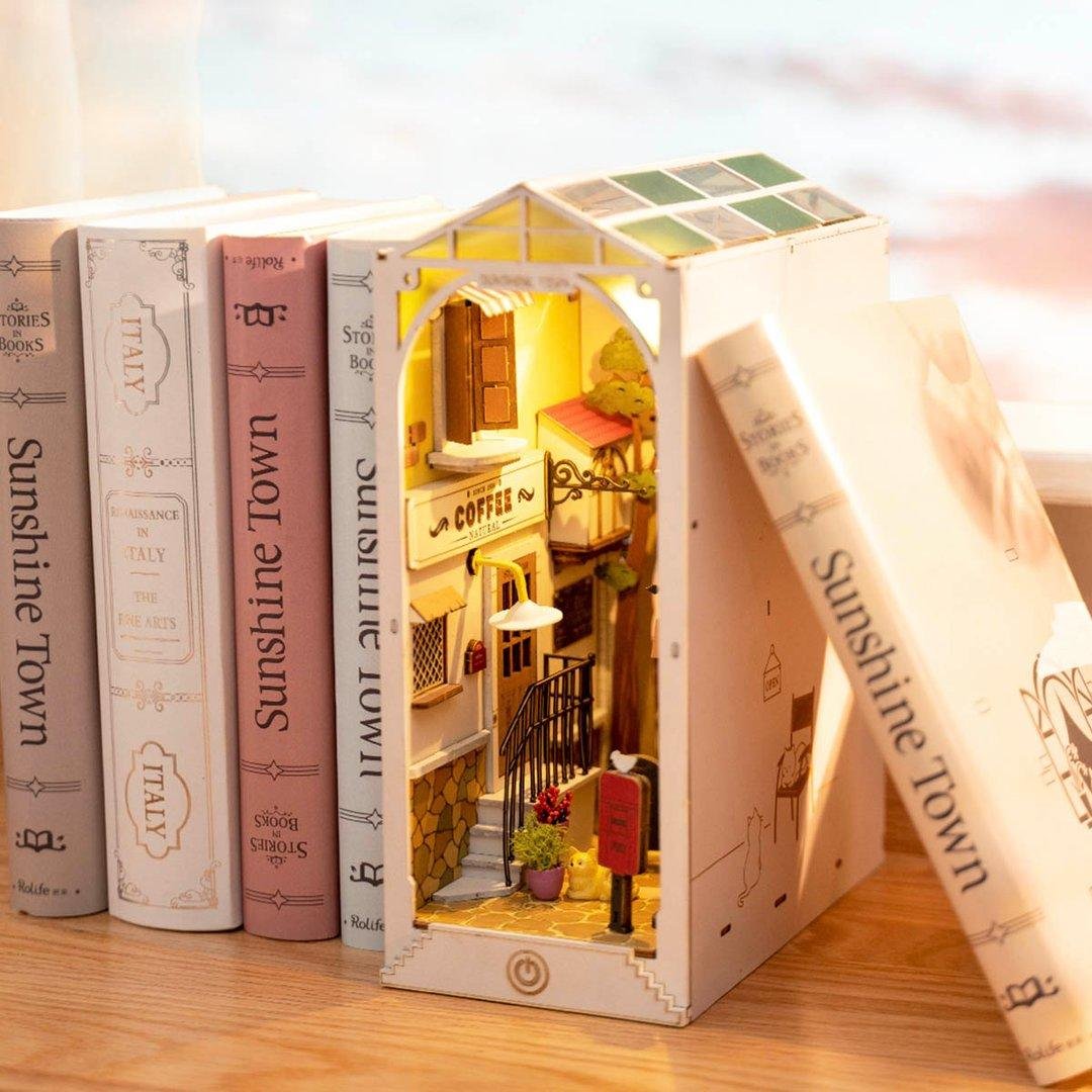 Sunshine Town Miniature Book Nook Shelf Insert