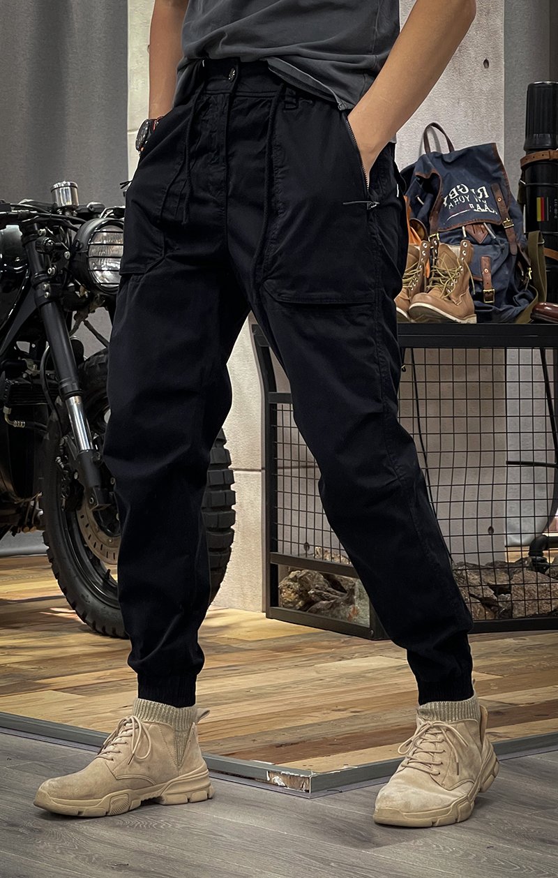 MEN'S DISTRESSED SLIM FIT BIKER JEANS