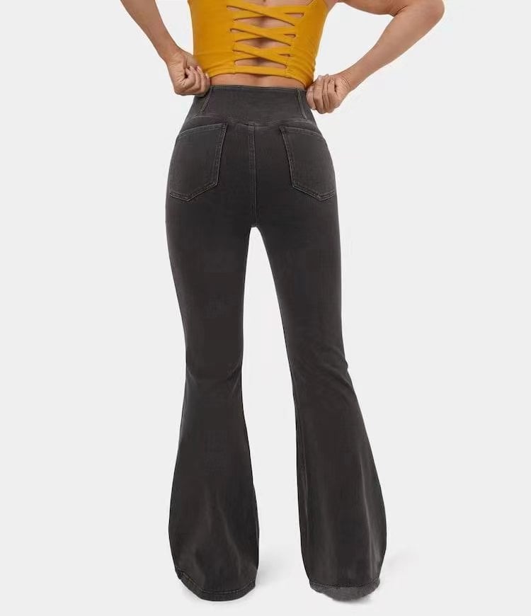 Stretchy Jeans High Waisted Crossover