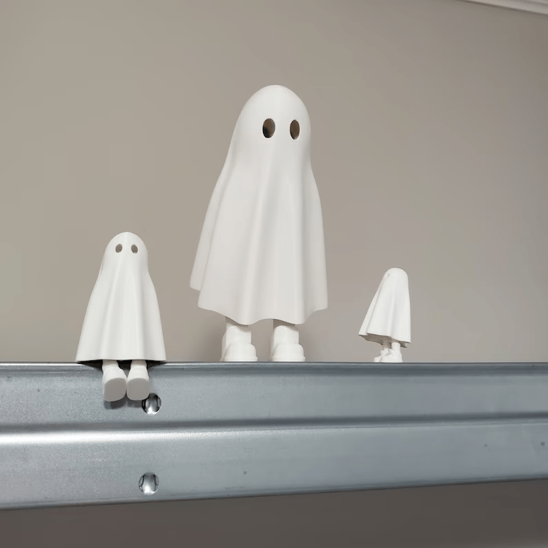 3d printed ghost with feet, Cute Halloween decoration