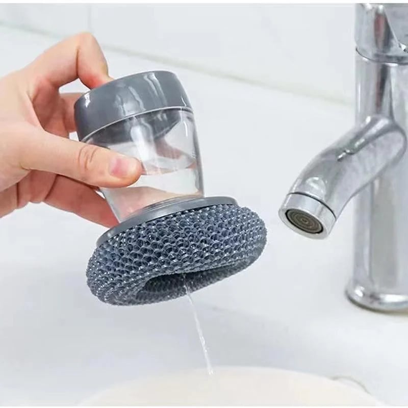 🔥🔥Kitchen Soap Press Dispensing Palm Brush