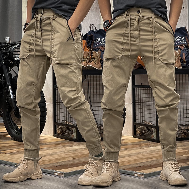 MEN'S DISTRESSED SLIM FIT BIKER JEANS