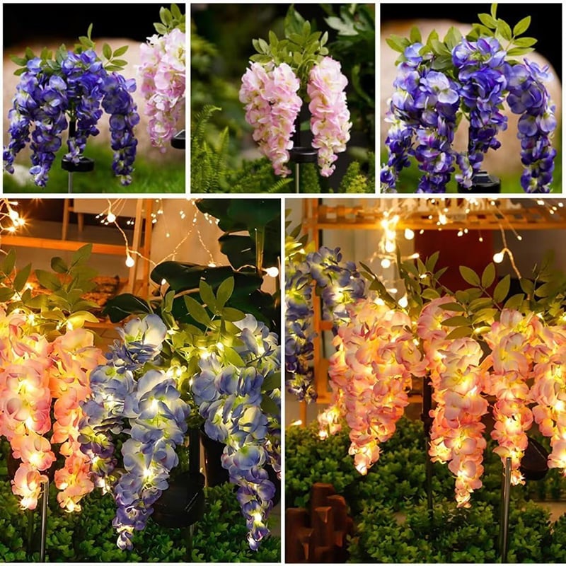 Waterproof Solar Wisteria Flower Landscape Lights