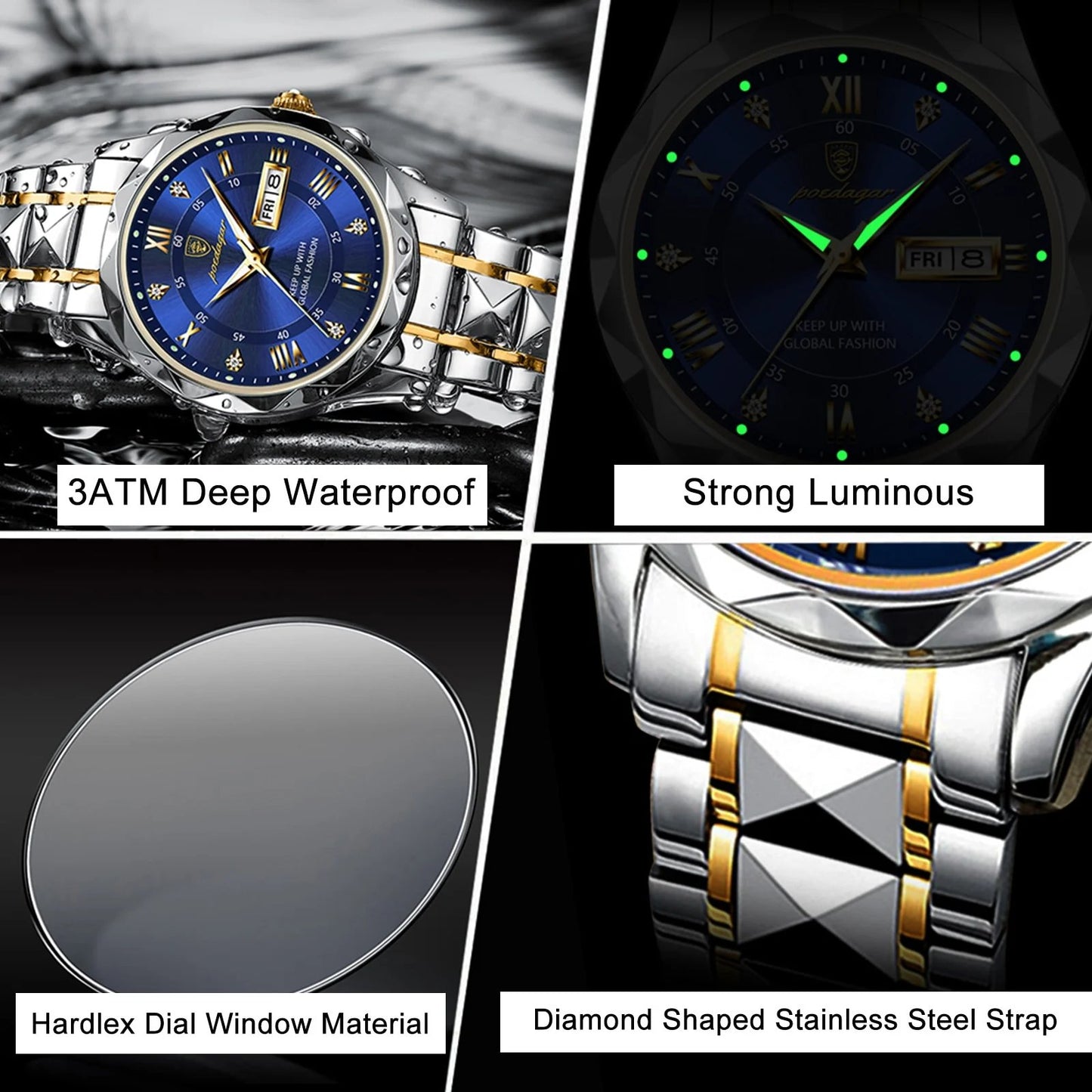 🎁 Waterproof Top Brand Luxury Man Wristwatch With Luminous