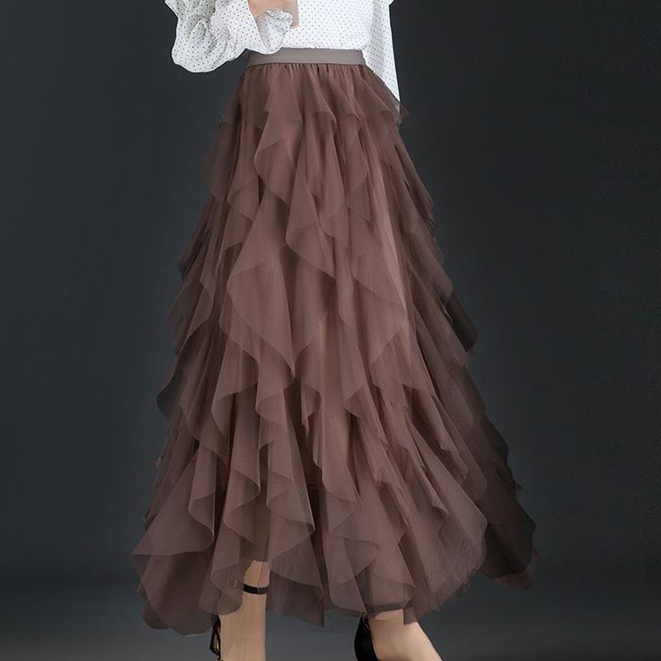 Boho High Waist Ruffles Beach Skirts