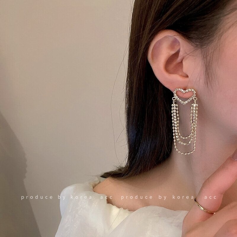 💝Love tassel earrings