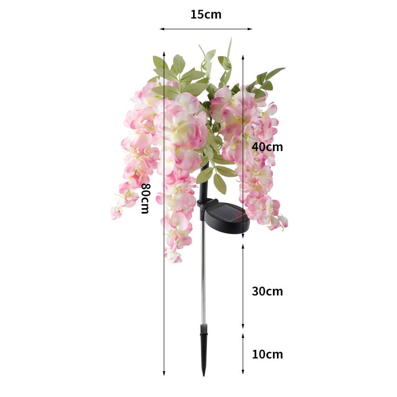 Waterproof Solar Wisteria Flower Landscape Lights