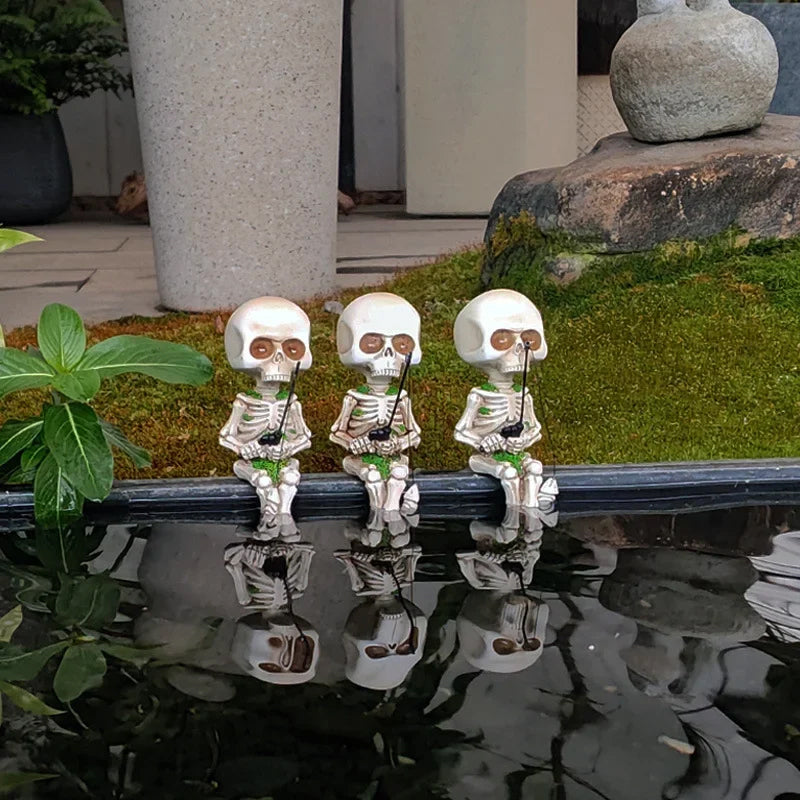 🔥💝Fishing Skeleton Garden Accessory💀