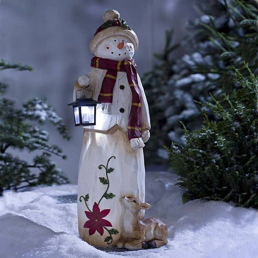 🎄Woodland Snowman with Electronic lamp