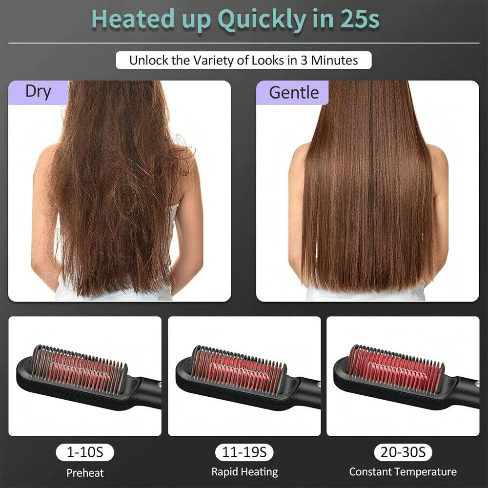 💕Negative Ion Hair Straightener Brush