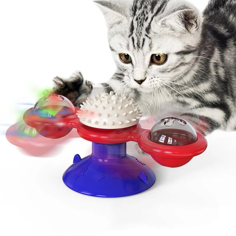 🔥🔥 Interactive Windmill Cat Toys with Catnip