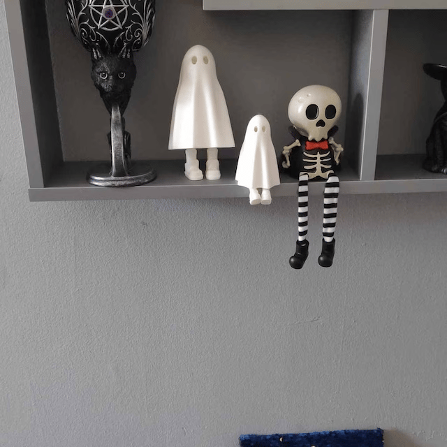 3d printed ghost with feet, Cute Halloween decoration