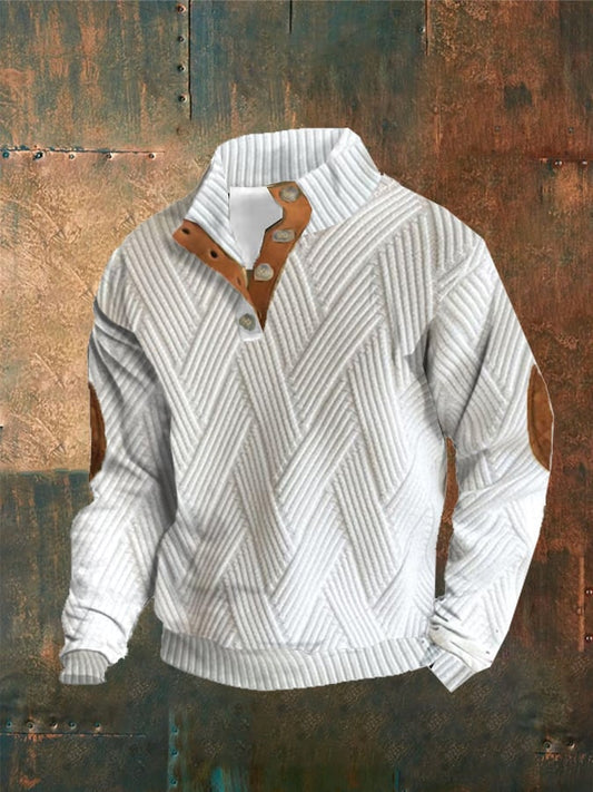 Men's Western Button Casual Sweatshirt