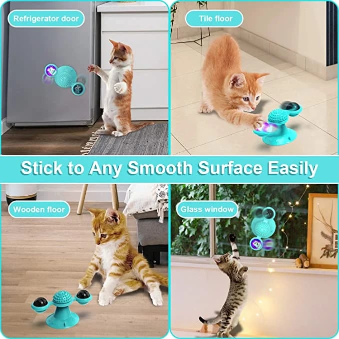 🔥🔥 Interactive Windmill Cat Toys with Catnip