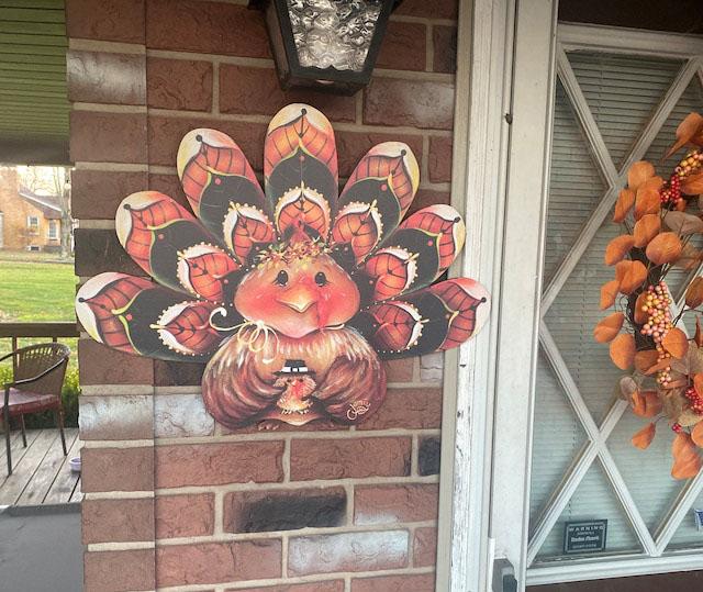 🦃Turkey Wreath Door Hanger 🍂 Thanksgiving Wood Decor - 🎃Wooden Fall Wall Decoration