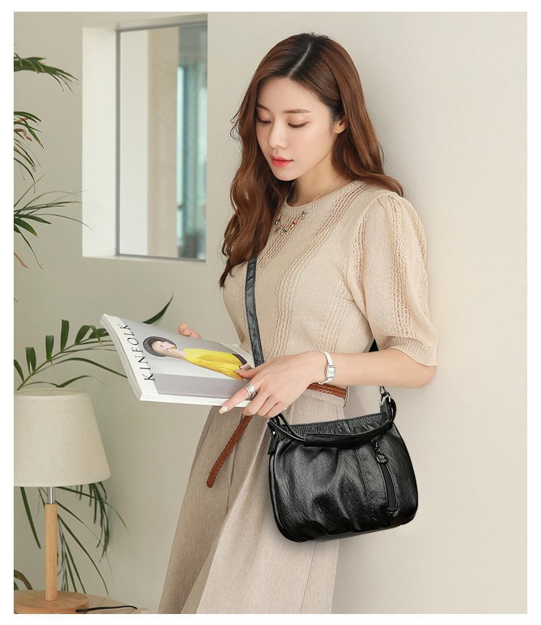 🔥PU Messenger Bag Breathable Women Crossbody Bag for Daily Leisure