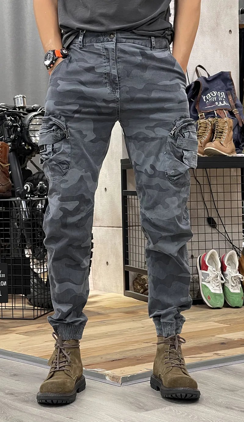 Men's Distressed Slim Biker Jeans