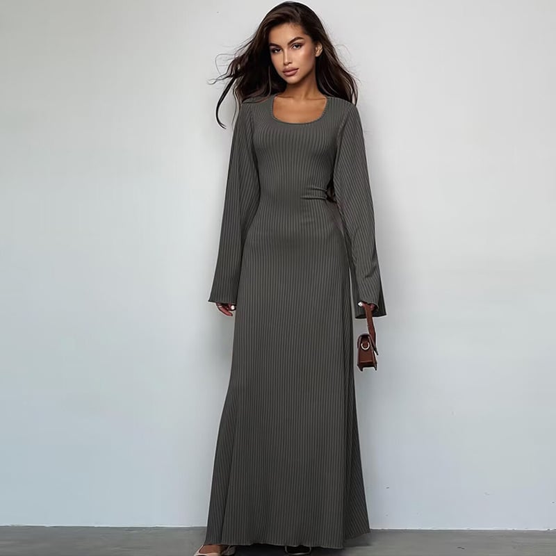 💥Long Sleeve Split Loose Casual Dress