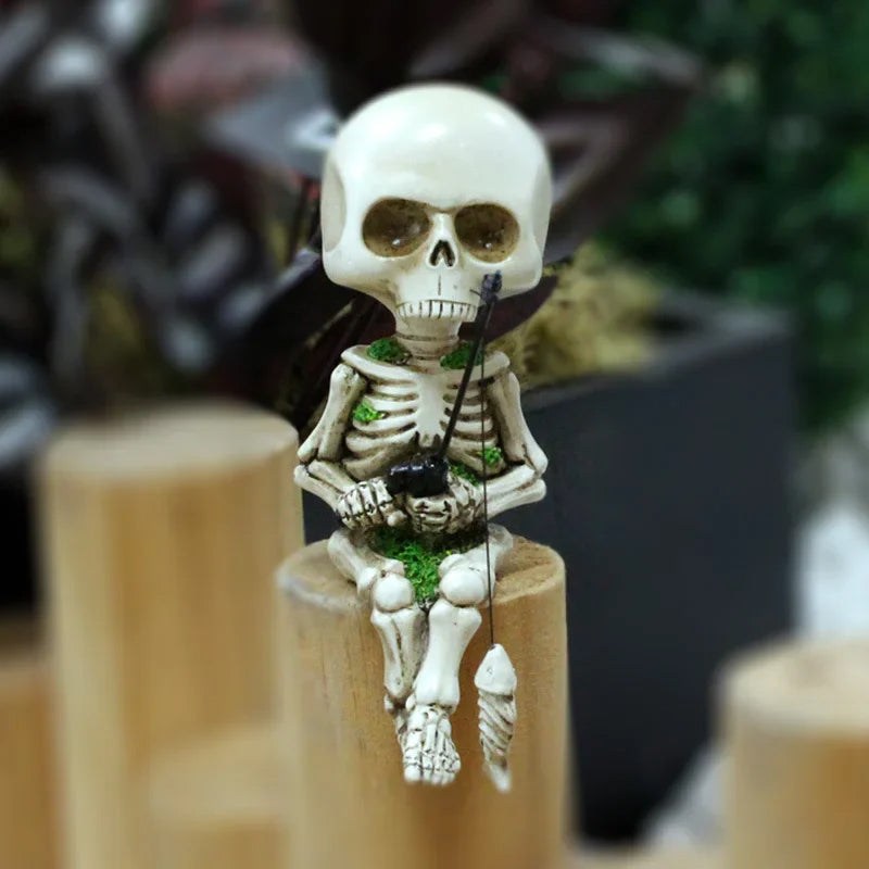 🔥💝Fishing Skeleton Garden Accessory💀