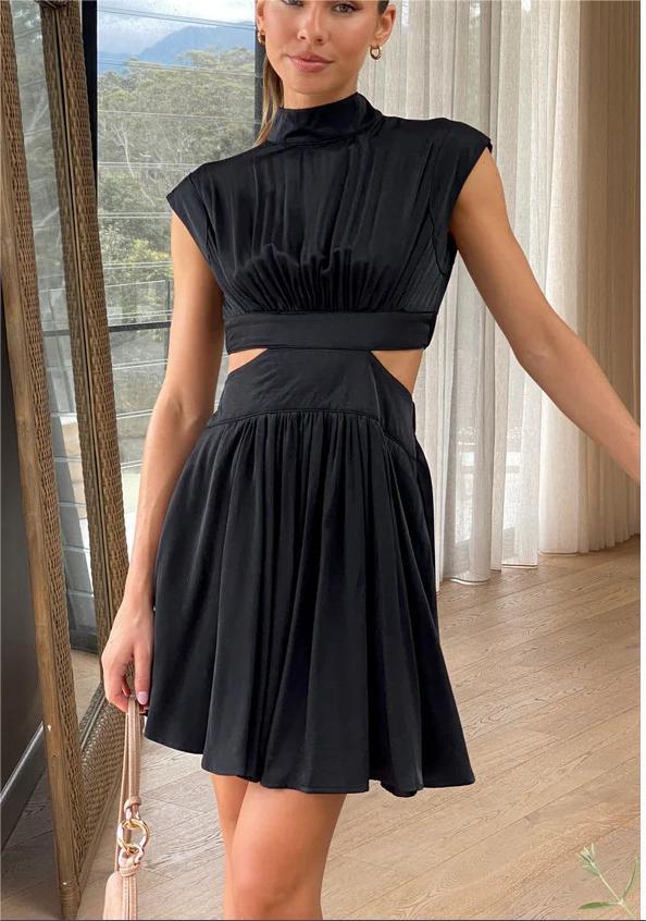 Cutout Waist Vacation Mini Dress