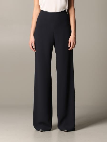 Crepe Pleated Pants