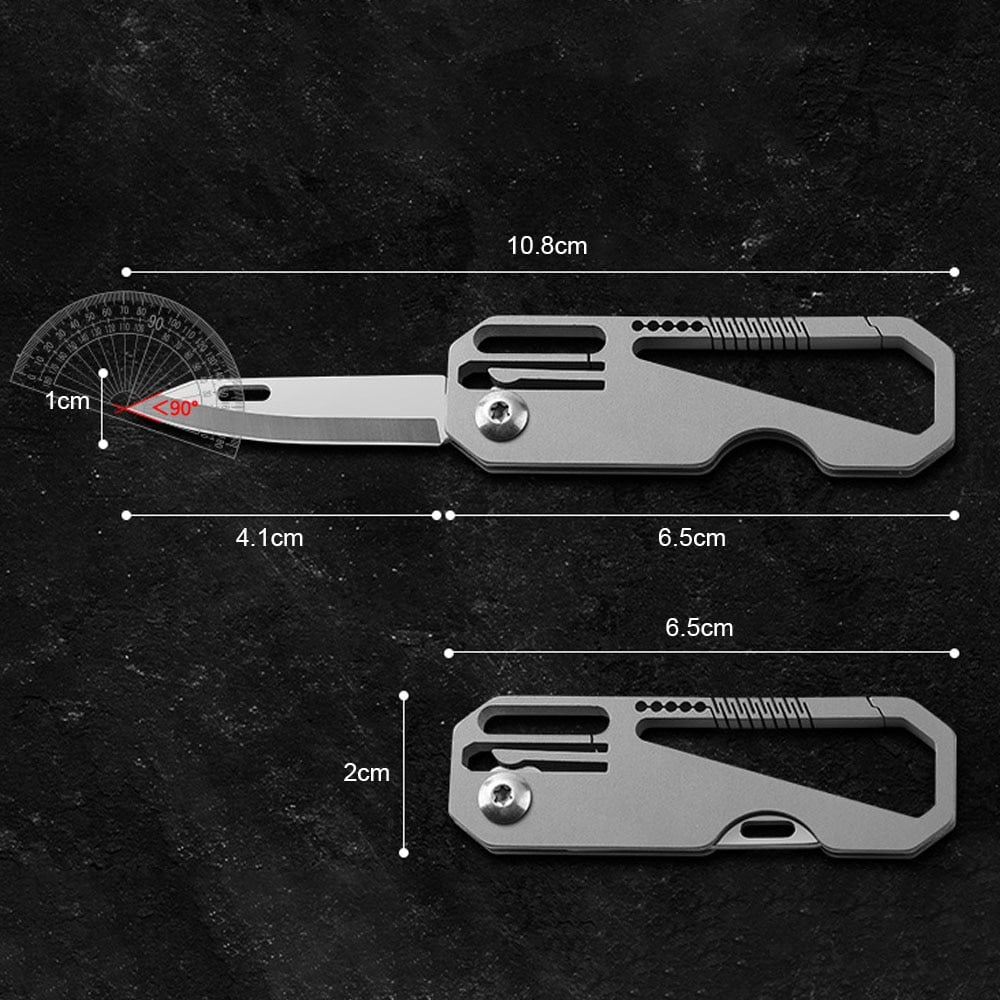 🔥Mini Titanium Alloy Portable EDC Keychain Folding Pocket Knife