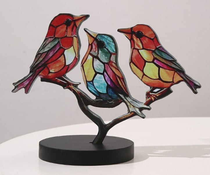 🔥🔥Acrylic Birds on Branch Desktop Ornaments