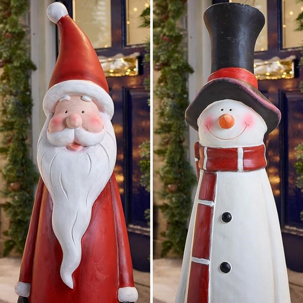 🎄Handcrafted Santa & Snowman Figurines