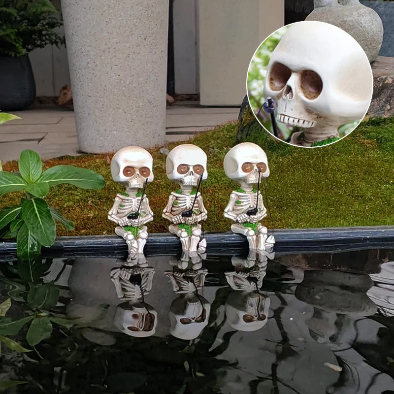 🔥💝Fishing Skeleton Garden Accessory💀