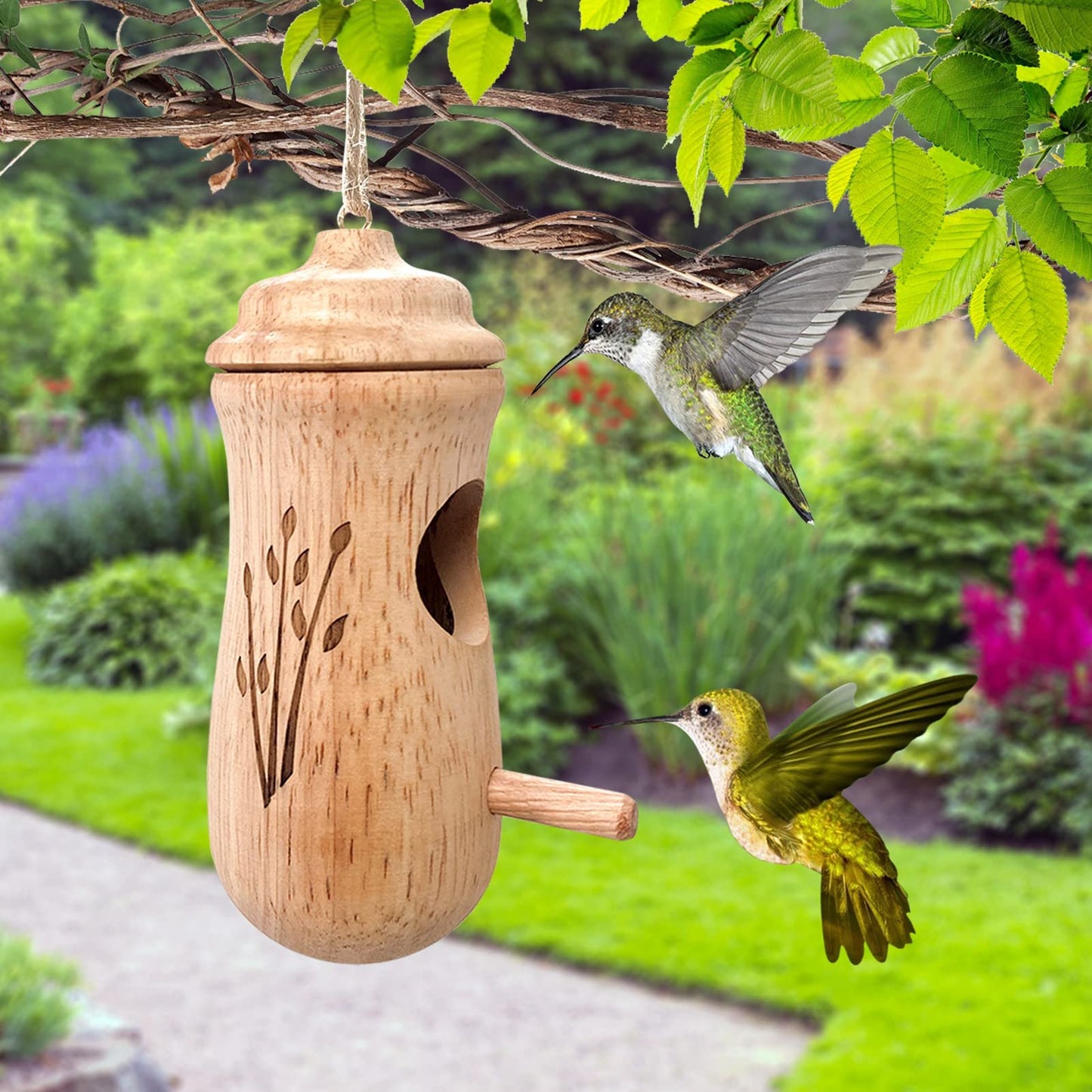 💕Wooden Hummingbird House-Gift for Nature Lovers