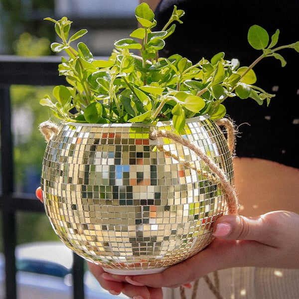 Disco Ball Planter