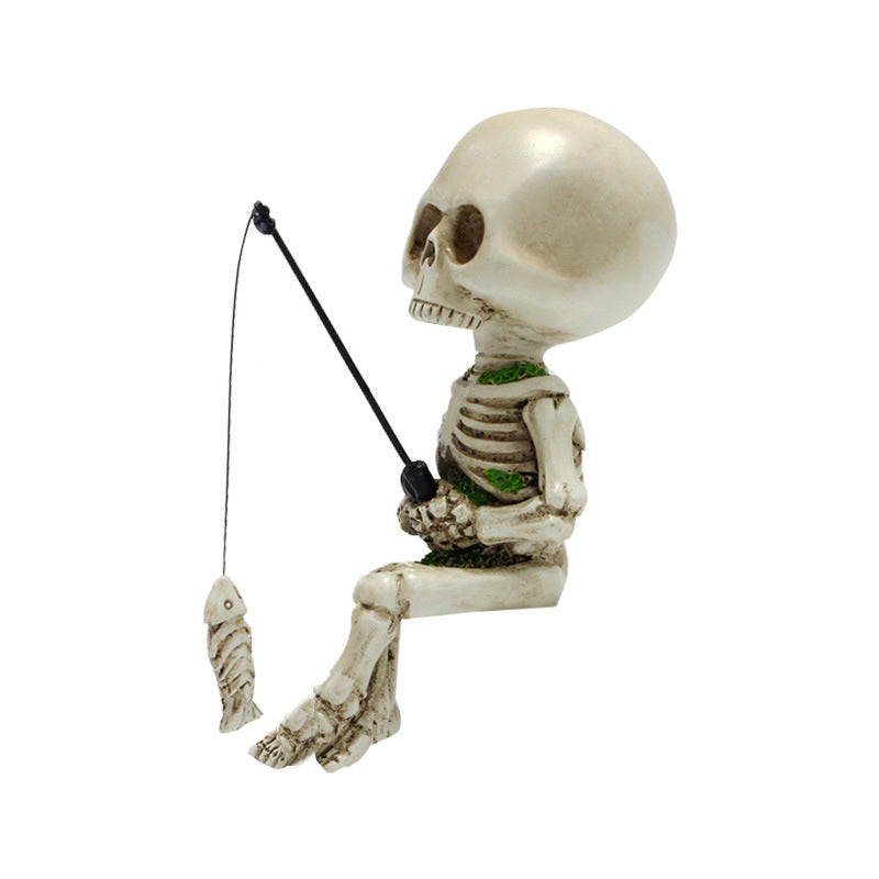 🔥💝Fishing Skeleton Garden Accessory💀