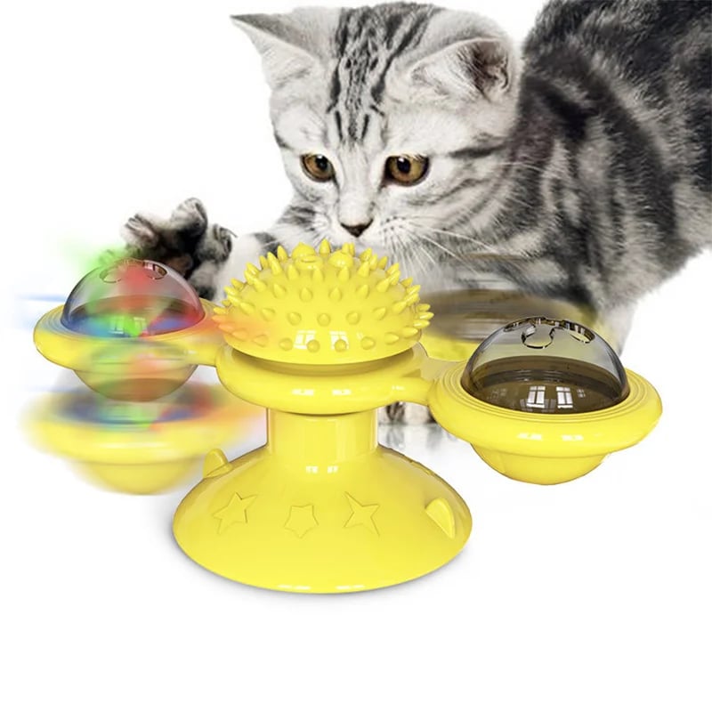 🔥🔥 Interactive Windmill Cat Toys with Catnip