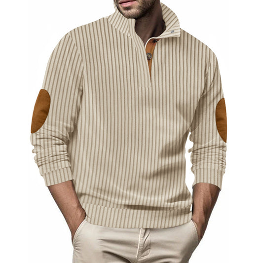 Men's jacquard striped sweatshirt