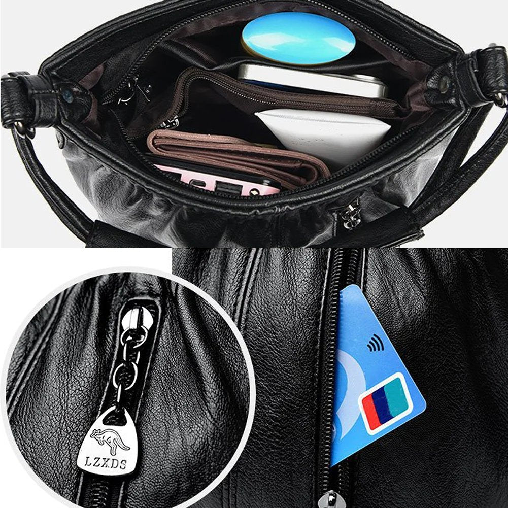 🔥PU Messenger Bag Breathable Women Crossbody Bag for Daily Leisure