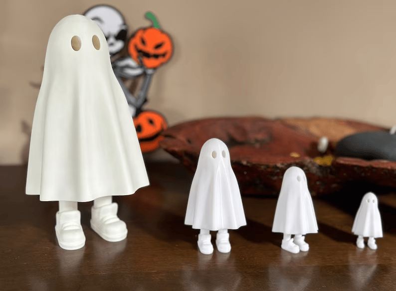 3d printed ghost with feet, Cute Halloween decoration