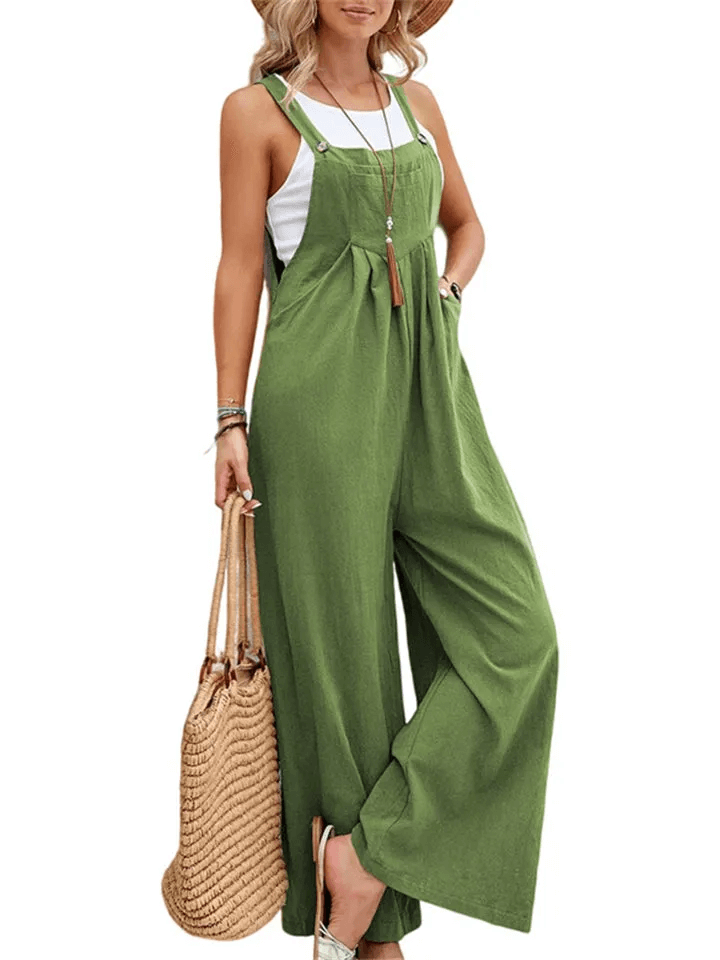 Women's Super Cute Spaghetti Strap Sleeveless Holiday Romper Jumpsuit