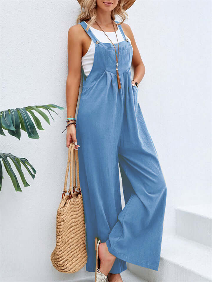 Women's Super Cute Spaghetti Strap Sleeveless Holiday Romper Jumpsuit