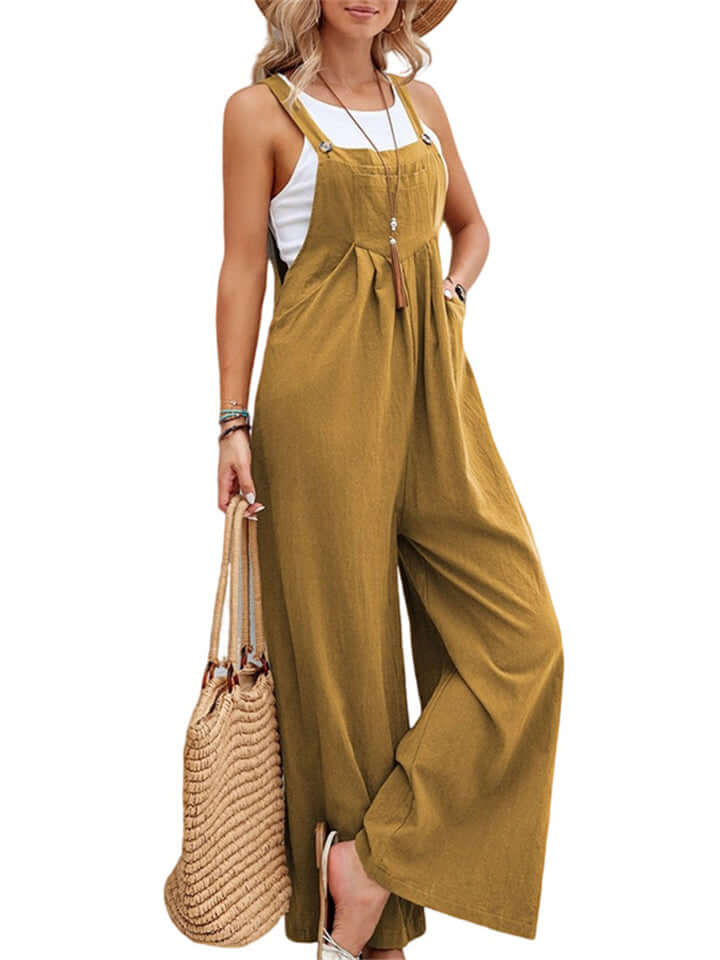 Women's Super Cute Spaghetti Strap Sleeveless Holiday Romper Jumpsuit