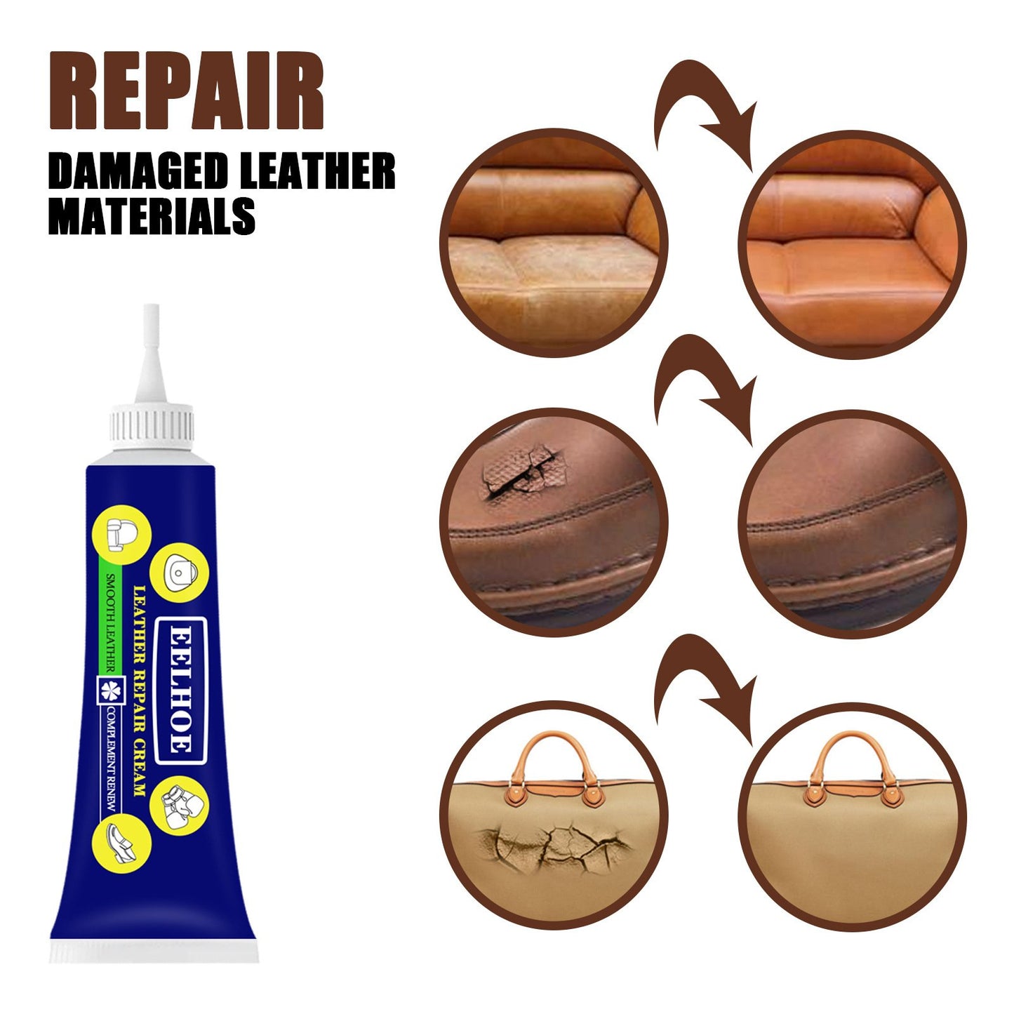 Leather Repair Coloured Cream Gel