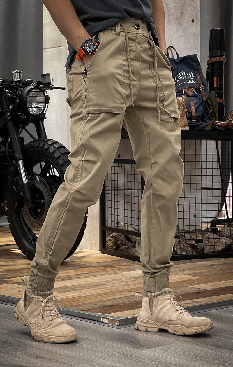 MEN'S DISTRESSED SLIM FIT BIKER JEANS