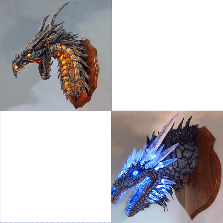 Dragon wall  lamp decoration