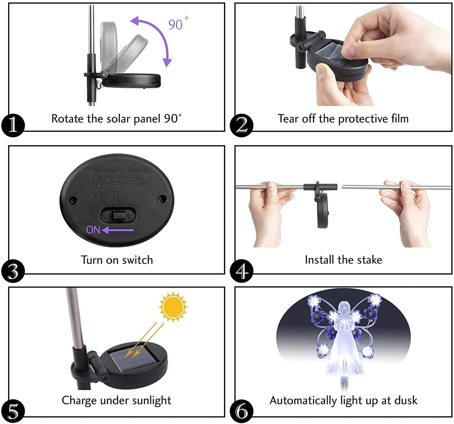 Waterproof 👼 Solar Angel lights