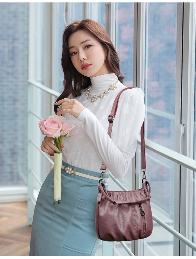 🔥PU Messenger Bag Breathable Women Crossbody Bag for Daily Leisure