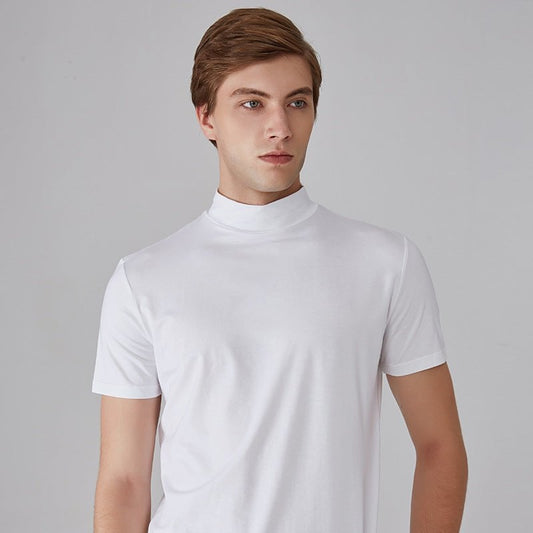 Men 's High Neck Slim Fit T-shirt