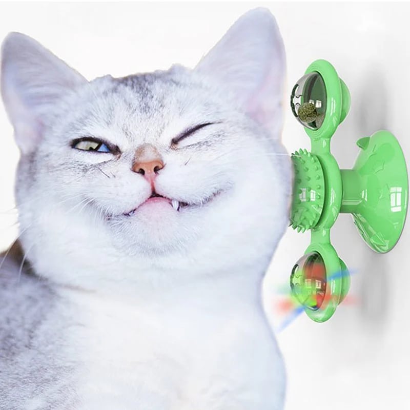 🔥🔥 Interactive Windmill Cat Toys with Catnip