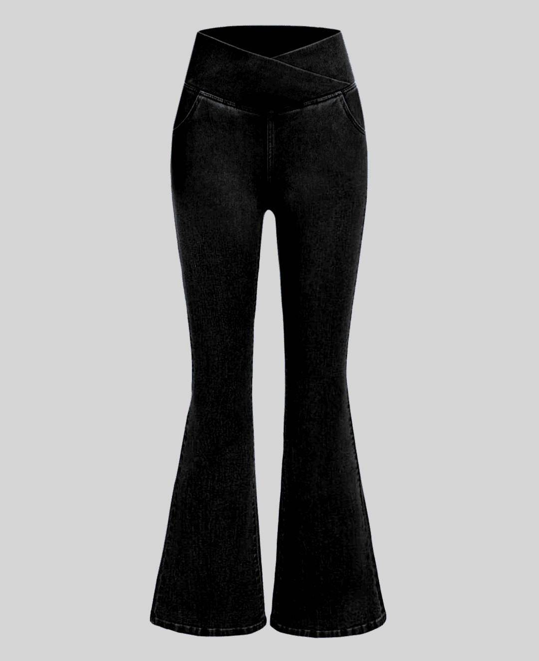 Stretchy Jeans High Waisted Crossover