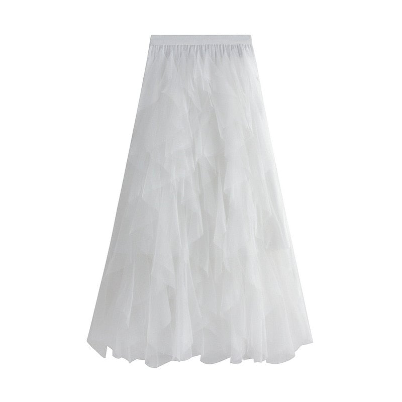 Boho High Waist Ruffles Beach Skirts